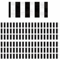 Stripes Straight Border Trim, Black - Pack of 6
