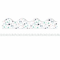 White Terrazzo Deco Trim - Pack of 6
