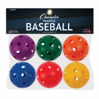 Plastic Balls Baseball - 6 Per Set - Set of 3