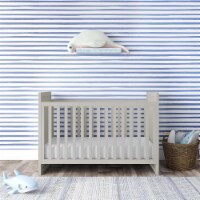 Miles 2-in-1 Convertible Crib for Nursery, Soft Grey