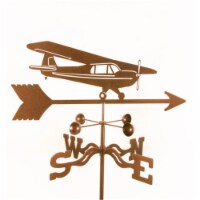 High Wing Airplane Weathervane with Garden Mount