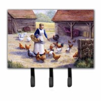 Chicken Hen Feeding Time Leash or Key Holder