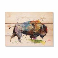 15 x 11 in. Crousers Bison Wood Art