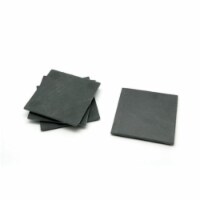 4 x 4 in. Slate Coasters, Black - Set of 4