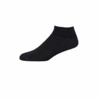 DDI  Stretch Knit Ankle Quarter Socks - Black  9-11 Case of 240