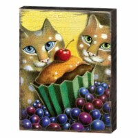 Chocolate Marshmallow Art by Laura Seeley on Wooden Board Wall Decor