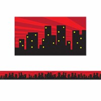 Superhero Cityscape Straight Border Trim - Pack of 6