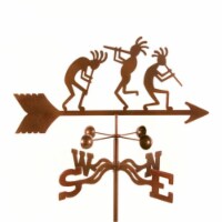 Kokopelli Weathervane with Garden Mount