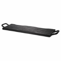 26 in. Wood & Iron Board Platter, Black
