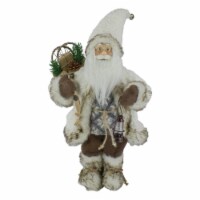 12 in. Standing Snow Lodge Santa Christmas Figure with A Lantern