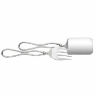11.25 x 2.50 x .75 in. Infinity Salad Fork Spatula Servers Set, Stainless Steel