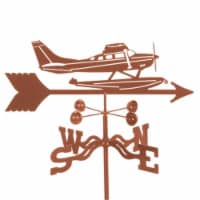 Float Airplane Weathervanewith Post Mount