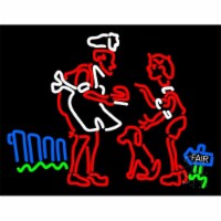 24 x 31 in. Boy & Chef Restaurant Logo Neon Sign - Multi Color