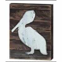 Pelican Art on Board Wall Decor