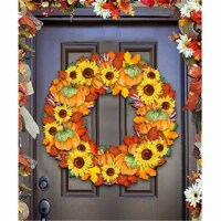 Fall Wreath Door Hanger Wall Decor
