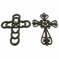 Horseshoe Star Crosses, Set of 2 - Black