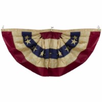 48 x 24 in. Tea-Stained USA Pleated American Bunting Flag - Red, White & Blue