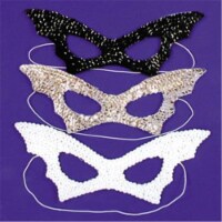 Bat Mask Sequin White