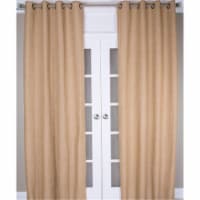 Burlap Curtain Panel Black - 108 in.