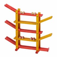 Wooden Car Roller Toy, Red & Yellow