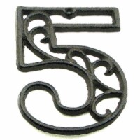 Cast Iron Number Five - Black