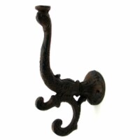 Cast Iron Rust Dolphin Hook, Set of 2 - Black