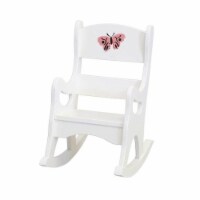 Wooden Childrens Rocker Chair with Stencil