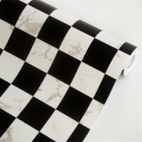 Black & White - Self-Adhesive Wallpaper Home Decor Roll  Multicolor