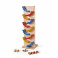 Wooden Mni Car Roller Toy, Red & Yellow
