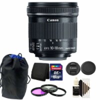 Canon Ef-s 10-18mm F/4.5-5.6 Is Stm Lens 16gb Accessory Kit For Dslr Camera
