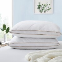 2-Pack Cotton Pillows Gusseted Pillows for Side, Stomach and Back Sleeper -  Bed Bath & Beyond - 33113258