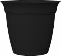The HC Companies Eclipse Pot with Attached Saucer - Black