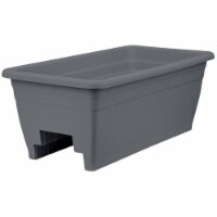 The HC Companies 24 Deck Rail Box Planter, Warm Gray