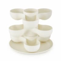 The HC Companies 8  Pixie Indoor Stacking Succulent Planter Pot, Vanilla Bisque