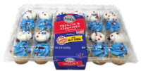 Two-Bite Patriotic Vanilla & Chocolate Mini Cupcakes Perspective: Main