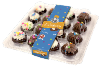 Two-Bite White Frosting & Sprinkles Brownies Perspective: Main