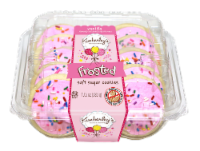 Kimberley's Bakeshoppe Vanilla Pink Frosted Soft Sugar Cookies Perspective: Main