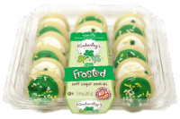 Kimberley's Bakeshoppe St. Patrick's Vanilla Mini Frosted Cookies - Green & White Perspective: Main