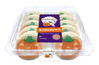 Kimberley's Bakeshoppe™ Spooky Jack 'O Lantern Shaped Vanilla Frosted Cookies Perspective: Main