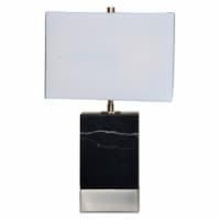 Renwil Heme Table Lamp in Black and Satin Nickel Finish