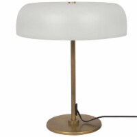 Renwil Murville 2 Light Table Lamp in Frosted White and Antique Brass