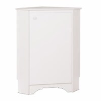 Prepac Corner Storage Cabinet in Elite White