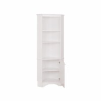 Tall Corner Storage Cabinet in Elite White - Prepac