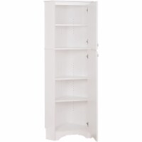 Prepac Elite Tall 2 Door Corner Storage Cabinet in White