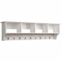 Prepac 60 Wide Hanging Entryway Shelf in White 1 Fry s Food Stores