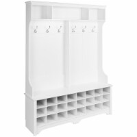 Prepac 24 Cubby 60 Hall Tree in White