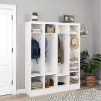 Prepac Narrow Entryway Organizer in White (Set of 4)