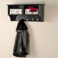 Prepac 36  Wide Hanging Entryway Shelf in Black
