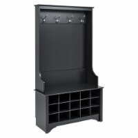 Prepac Hall Tree with Shoe Storage in Black