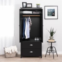 Prepac Yaletown Wardrobe Armoire in Black
